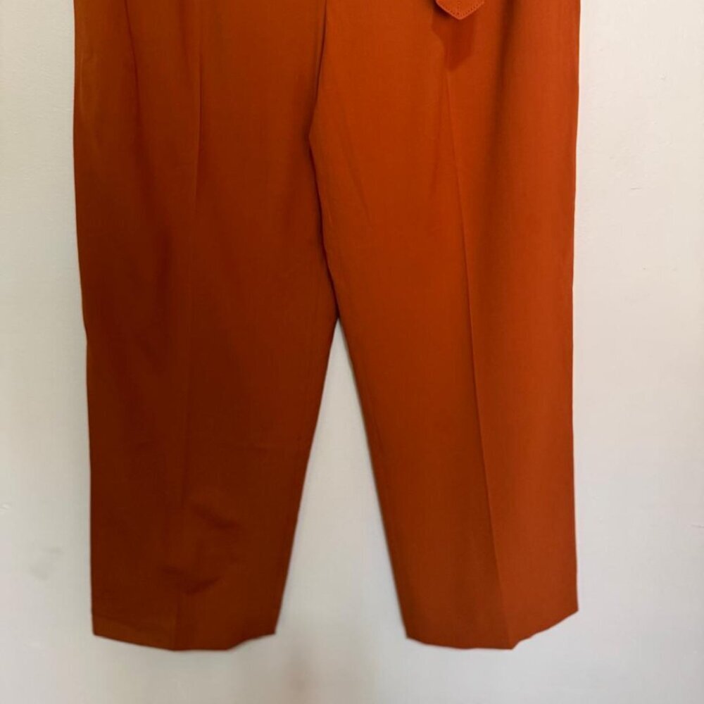 Zara The Straight Tapered Trousers in Geranium Color Size XL Style 2659/460/616 - Picture 5 of 13